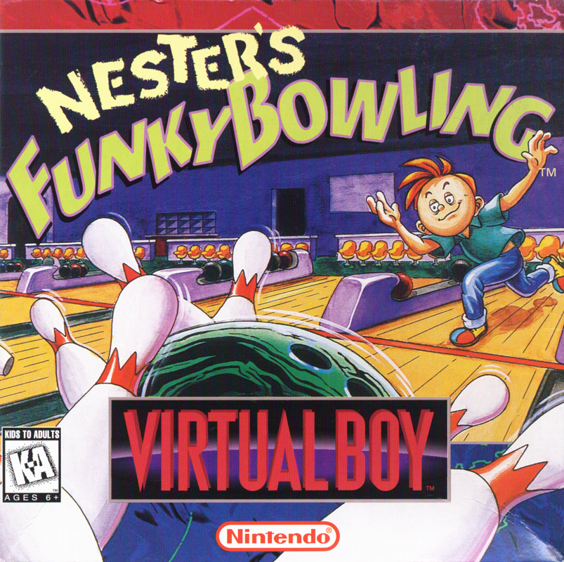 Nester's Funky Bowling box art for Virtual Boy